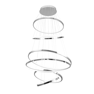 Candil de Led Sao 240w  Color Cromado Lujo Marca Leon Iluminación