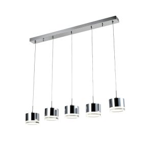 Candil LED   Shine quíntuple 40W Cromo Marca Leon Iluminación