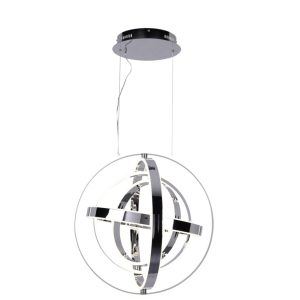 Candil de Led Universe 160W Cromado Marca Leon Iluminación