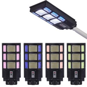 Lampara suburbana solar (All in one) 120W RGB