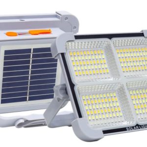 LINTERNA DE MANO PORTATIL 200W CON CELDA SOLAR Y USB